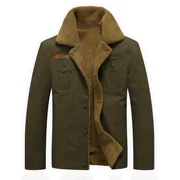 Áo khoác nam mùa đông cộng với nhung dày cotton ấm áp áo khoác nam thanh niên dụng cụ áo khoác nam cỡ lớn