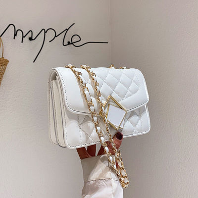 小香风菱格链条包包女2021新款百搭斜挎包韩版网红质感单肩小方包