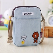 2018 new vải điện thoại di động túi mini bag purse sinh viên Hàn Quốc túi điện thoại di động shoulder Messenger bag nữ