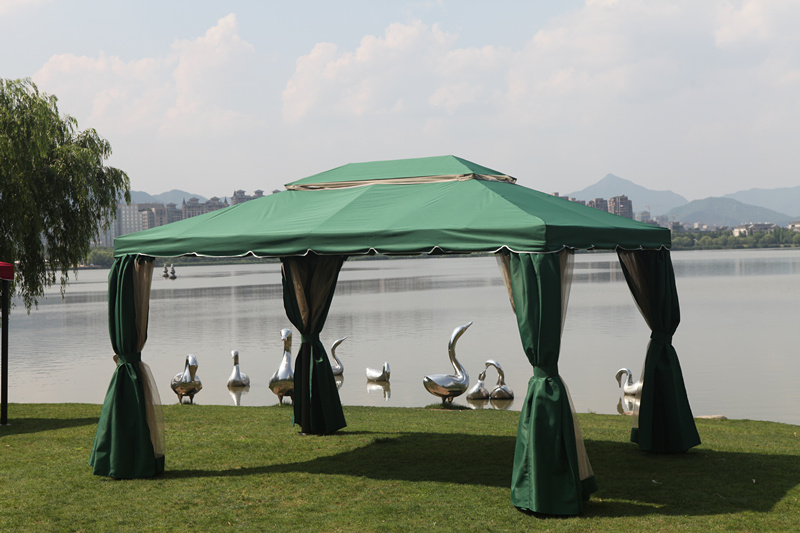 3X3m Luxury Dark Green (Including Double Curtains)Rome Tent outdoors pavilion commercial Tent garden villa courtyard Awning outdoor automobile Canopy Wedding