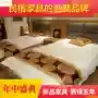 Giường khách sạn tiêu chuẩn đầy đủ bộ kinh tế gỗ rắn B & B nội thất khách sạn nhanh chóng cho thuê giường ngủ phòng kinh tế 1,2 m - Nội thất khách sạn giường đơn