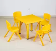 Nhà máy trực tiếp bàn mẫu giáo bàn ghế trẻ em Bàn ghế nhựa có thể nâng và hạ bàn mẫu giáo vuông bàn bốn người - Phòng trẻ em / Bàn ghế