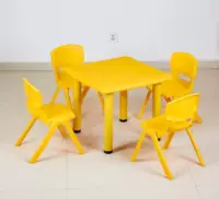 Nhà máy trực tiếp bàn mẫu giáo bàn ghế trẻ em Bàn ghế nhựa có thể nâng và hạ bàn mẫu giáo vuông bàn bốn người - Phòng trẻ em / Bàn ghế ghế gỗ cho bé