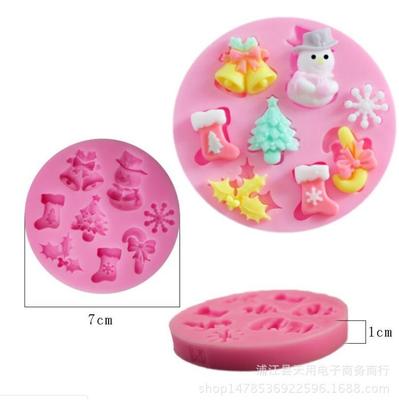TransparentSugar cake Chocolates Silica gel mold Starfish clocks and watches Conch Half block Chocolates Button Hollow out five-pointed star love