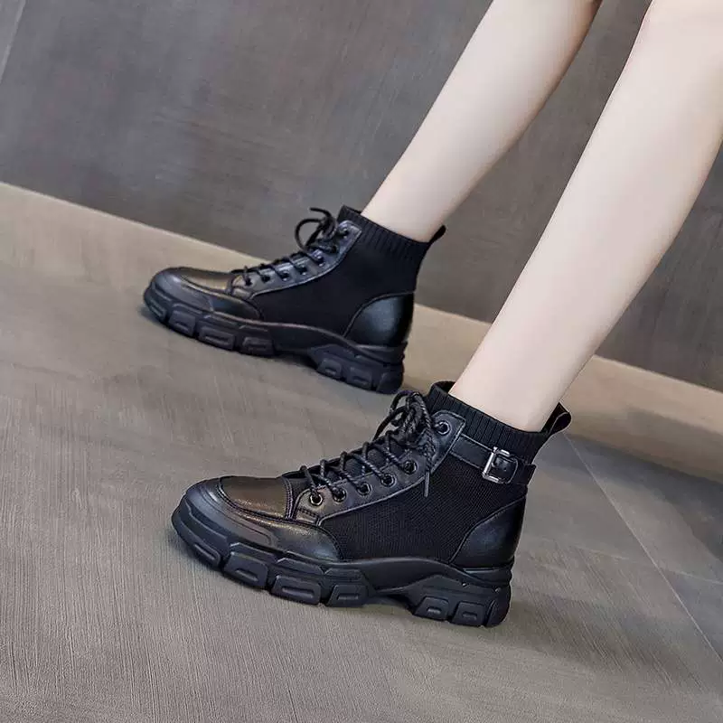 Martin boots nữ phong cách Anh 2020 giày mới mùa thu và mùa đông hoang dã giày mỏng nữ khởi động ngắn khởi động nữ mùa xuân và mùa thu giày đơn - Giày cao gót