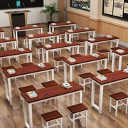 Bàn ghế văn phòng bằng thép kết cấu bàn dài đơn giản hiện đại dài kết hợp bàn hội nghị bộ bàn ghế - Nội thất giảng dạy tại trường