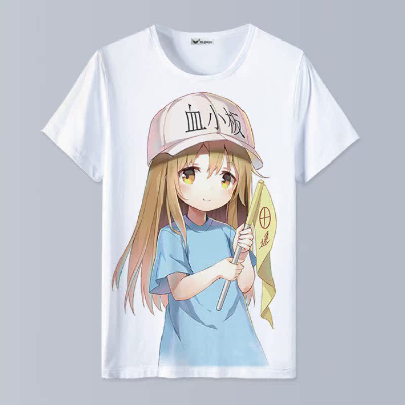 【25】Working cell platelet white blood cell Cells cos clothing clothes quadratic element Animation surrounding Short sleeve T-shirt