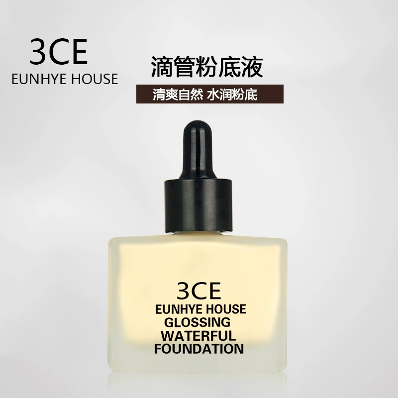 Kem nền chai thủy tinh dưỡng ẩm 3CE Eunhye House Kem nền dạng lỏng giúp dưỡng ẩm và làm sáng lớp trang điểm tông nude - Nền tảng chất lỏng / Stick Foundation