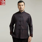 Hongru Tang phù hợp với áo khoác nam kiểu Trung Quốc cải thiện vai Hanfu tay áo quốc phục mùa thu đông