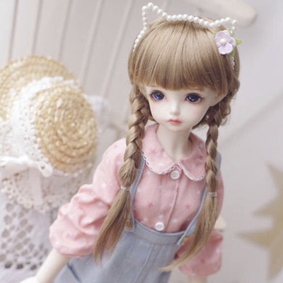 taobao agent BJD baby uses Mahai's hair wigs with 3 points of giant babies at 4 points, 6 minutes, 8 points, 8 points, 8 points, 8 points, golden brown village aunts double braids