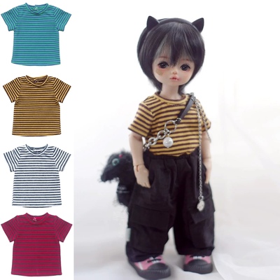 taobao agent BJD doll clothes top casual stripes T -shirt 6 points YOSD4 points giant baby MSD3 points SD13 Pu Shu uncle 68sd17