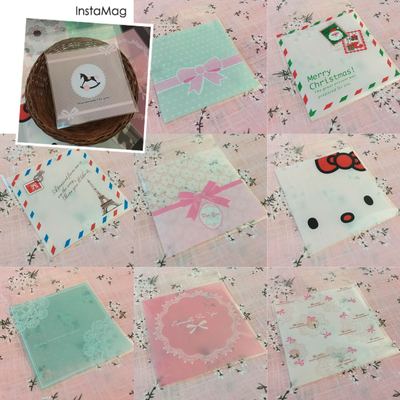 taobao agent [10*10cm100] Color cartoon bag sells OB11 baby clothing small object BJD socks packaging bag