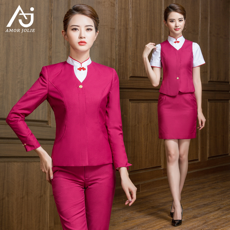 Eastern Airlines Sister Uniforms Women Professional Suit Skirt