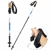 Trekking cực cork thẳng shank ngoài trời siêu nhẹ telescopic gấp đi bộ đường dài carbon đi bộ gậy đi bộ - Gậy / gậy gậy cho người già