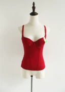 Carrie thơ quầy đích thực ba tiêu chuẩn hoàn chỉnh áo ngực liền nhau một bụng corset corset corset đỏ
