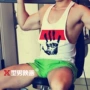 Mở rộng tay áo vest in hình phòng tập thể dục GYM thể thao nam in cotton hip hop bod5 - Áo vest áo lót nam dài tay