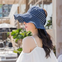 Солнцезащитная шляпа, пляжная складная шапка на солнечной энергии, в корейском стиле, защита от солнца