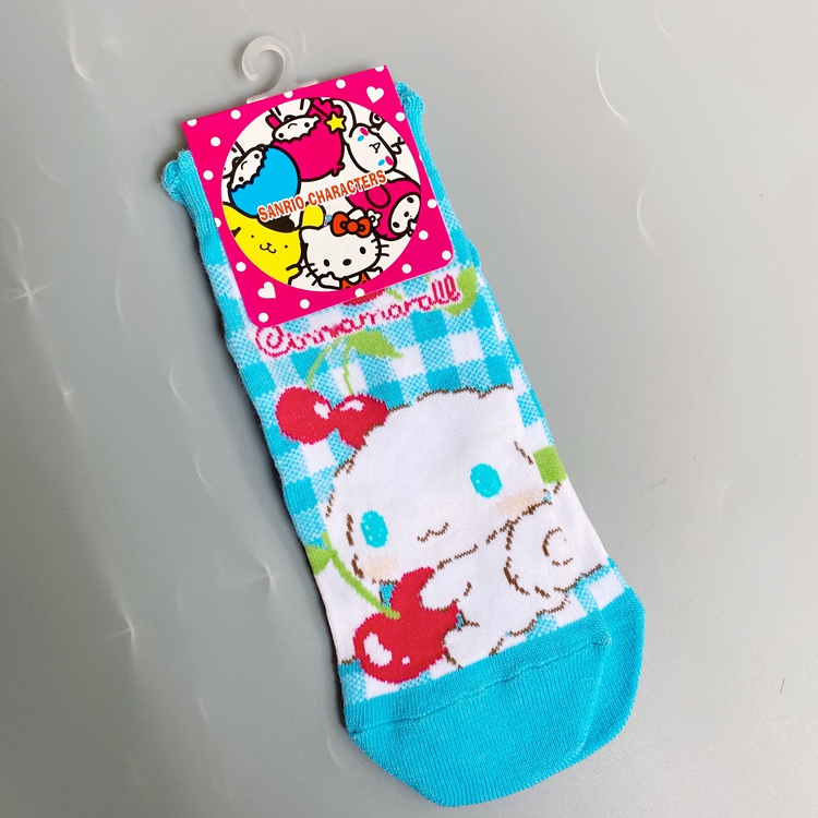 Blue Checkered Jade GUI Dog4 double free shipping foreign trade girl solar system Spring and summer melody Cartoon PC dog Straight board Socks lovely Soft sprout sanrio