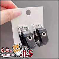 Серьги с кожаными пряжками P5201