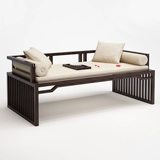 Новая китайская стиль Luohan Bed zen Zen твердый дерево факультет одиночный двойной три диван -кровать простая диван кровать кушетка китайская мебель китайская мебель