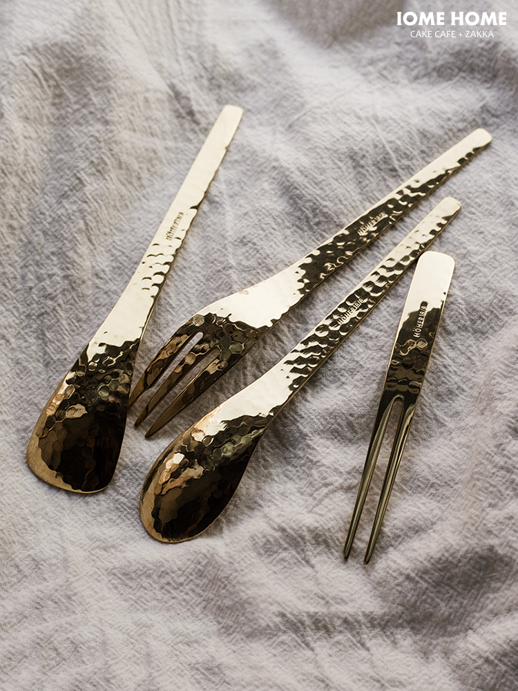 6.003 ₫ Phong Cách Nhật Bản Ins Thủ Công Búa Thìa Cà Phê Trà Chiều Kem Tráng Miệng Bánh Trái Cây Nĩa Inox 304 muỗng nĩa cho bé tập ăn muỗng nhựa dùng 1 lần