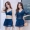 Áo tắm nữ ba mảnh Hàn Quốc nhỏ thơm bảo thủ học sinh nhỏ mặc bikini tươi chia áo tắm che bụng đã mỏng - Bikinis