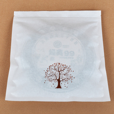 Бумага собственн-уплотнения мешков 棉纸自封袋普洱茶白茶红茶357克饼茶包装袋 茶叶袋烫金拉链袋50个