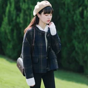2018 mùa xuân văn học gió đại học tính khí ngọt ngào retro kẻ sọc Hàn Quốc phiên bản của hoang dã ngắn sinh viên áo len nữ
