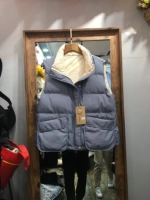 919 2018 mùa đông mới hoang dã giản dị bốn màu đứng cổ áo vest màu rắn túi lớn áo ngắn nữ shop áo khoác nữ hàn quốc