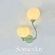 Pháp mục vụ kem phong cách bí ngô phòng ngủ đầu giường bầu không khí đèn tường phòng công chúa phòng khách nền tường đèn trang trí đèn trần phong khach đèn thờ treo tường