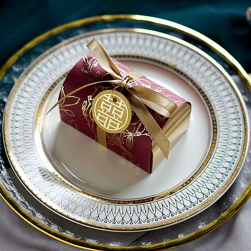 密语森林 Ящик для перми и красные конфеты Новая китайская ретро свадебная труба конфеты минималистская свадебная конфеты конфеты