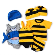 Bé trai và bé gái dễ thương đồ bơi ong nhỏ Cá voi áo tắm hoạt hình ba chiều hoa văn một mảnh đồ bơi k - Áo liền quần