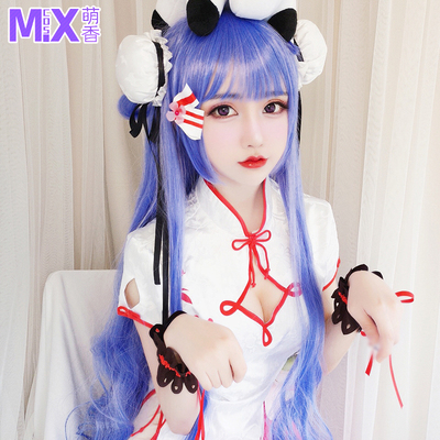 taobao agent Mengxiangjia Azur Route Fake Wool Rolling Unicorn Master Cheongsam Dating Day COSPLAY wig
