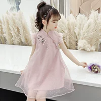 Летнее платье, юбка, наряд маленькой принцессы, ципао, в корейском стиле, подходит для подростков