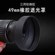 Hood cao su 49mm góc rộng ống kính mui xe với ba phụ kiện máy ảnh SLR ống kính tele tiêu chuẩn - Phụ kiện máy ảnh DSLR / đơn