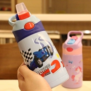 Phim hoạt hình trẻ em Hàn Quốc sippy cup sáng tạo 304 trường tiểu học thép không gỉ nam và nữ cốc di động cốc chống rò rỉ - Tách