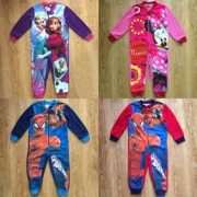 Anime jumpsuit kích thước lớn cho trẻ em trong quần áo trẻ em 5-10 tuổi và quần áo ngủ lông cừu cho bé gái Xiêm