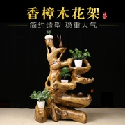 Bộ sưu tập Root Art Xiangmu Root khắc Hoa mới Trung Quốc Đứng Rắn Gỗ Khắc Nhiều lớp cơ sở Khung phòng khách Khung trang trí phòng khách - Các món ăn khao khát gốc