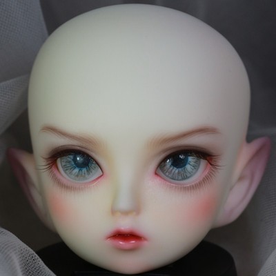 taobao agent Gray feathers Fina 4 -point resin practice makeup head SD/ bjd doll single head