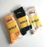 2018 mới thêu 3D ba chiều GOLF chữ đơn giản vớ cotton ống nam và nữ đôi tất thể thao