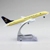 1: 300 tĩnh mô phỏng máy bay mô hình hợp kim đồ chơi máy bay chở khách đồ trang trí Boeing 737 Saudi Airlines 12.5 cm đồ chơi trẻ con