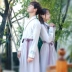 Han và triều đại Tang gốc Hanfu của nam giới hàng ngày trở lại với phong cách cổ xưa cp những người yêu thích nạp phong cách Trung Quốc sinh viên công chúa cải thiện Qufu áo hoodie cặp Áo khoác đôi