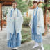 Han và triều đại Tang gốc cải thiện Hanfu men trở lại với phong cách cổ xưa CP nạp Trung Quốc phong cách vài sinh viên trang phục mùa hè phụ nữ Áo khoác đôi