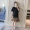 Đầm kẻ sọc khâu bụng phiên bản Hàn Quốc của váy đuôi cá dài thời trang hè 2019 áo sơ mi ngắn tay mới - Áo thai sản