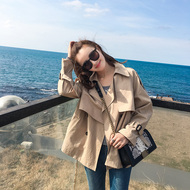Mùa xuân và mùa thu áo ngắn của phụ nữ Hàn Quốc phiên bản 2018 new loose ulzzang sinh viên ngắn single-layer harbor áo gió mỏng mẫu áo khoác nữ đẹp
