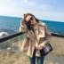 Mùa xuân và mùa thu áo ngắn của phụ nữ Hàn Quốc phiên bản 2018 new loose ulzzang sinh viên ngắn single-layer harbor áo gió mỏng Trench Coat