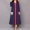 Kích thước lớn ban đầu nữ dài tay gió quốc gia tấm khóa thêu bông và vải lanh lỏng lẻo duy nhất hai lớp phần mỏng dài cardigan áo gió áo khoác
