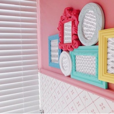 Настенные фотокартины ins复古塑料彩色拼接照片墙免打孔 北欧壁饰相片框背景装饰相框