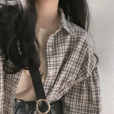 taobao agent Retro shirt, soft long-sleeve, for girls