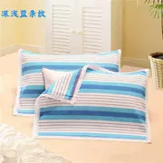 Cặp đôi hình chữ nhật 75X50CM có thể có màu xanh 抌 gối khăn mỏng bằng vải cotton mỏng mùa hè đại học vải vải - Khăn gối